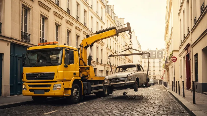 Enlèvement d'épave en partenariat avec la municipalité